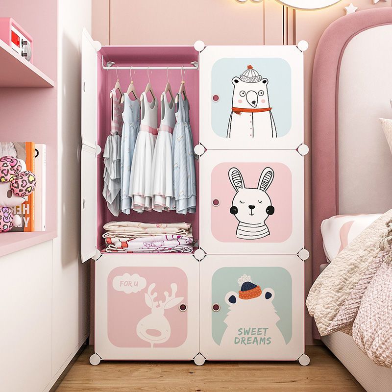 Baby Clothing Wardrobe - 어린이 옷장 의류 접이식 캐비닛, 심플한