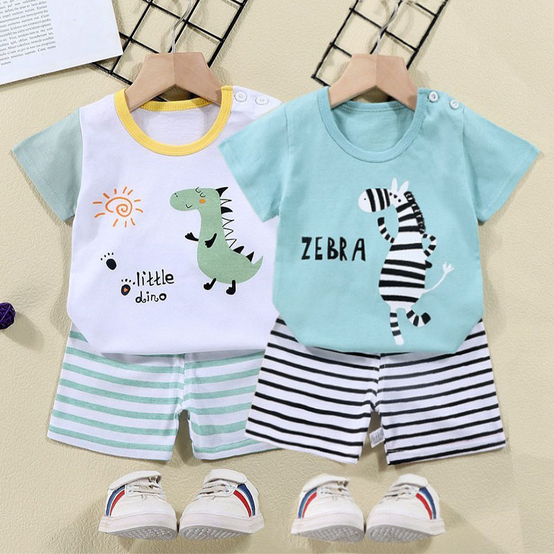 Baby Clothing For Sale - 코튼 티셔츠 + 반바지 2 피스