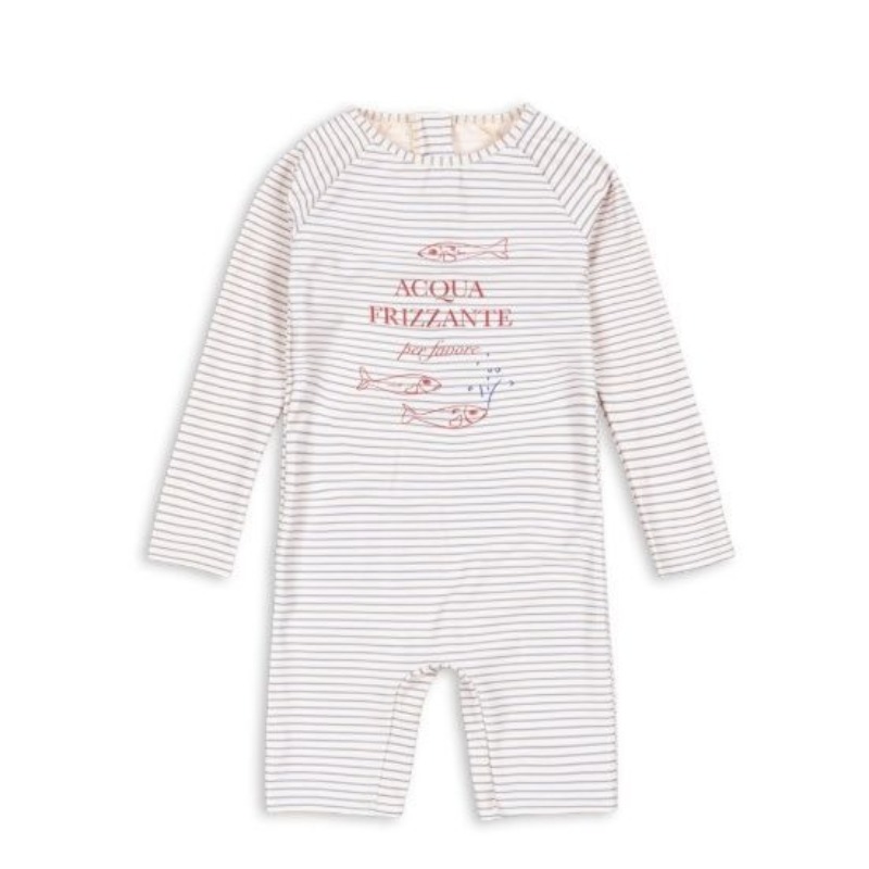 Baby Swimwear Uv - 어린이 수영복 소년 물고기 줄무늬 원피스