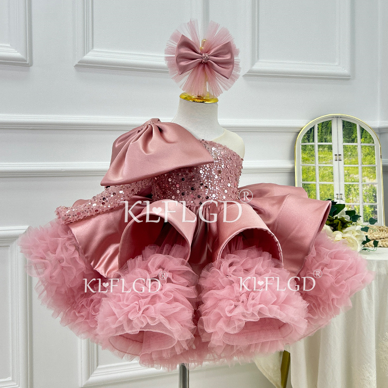 Baby Clothing High End - KLFLGD 화려하고 우아한 소녀 드레스 새틴