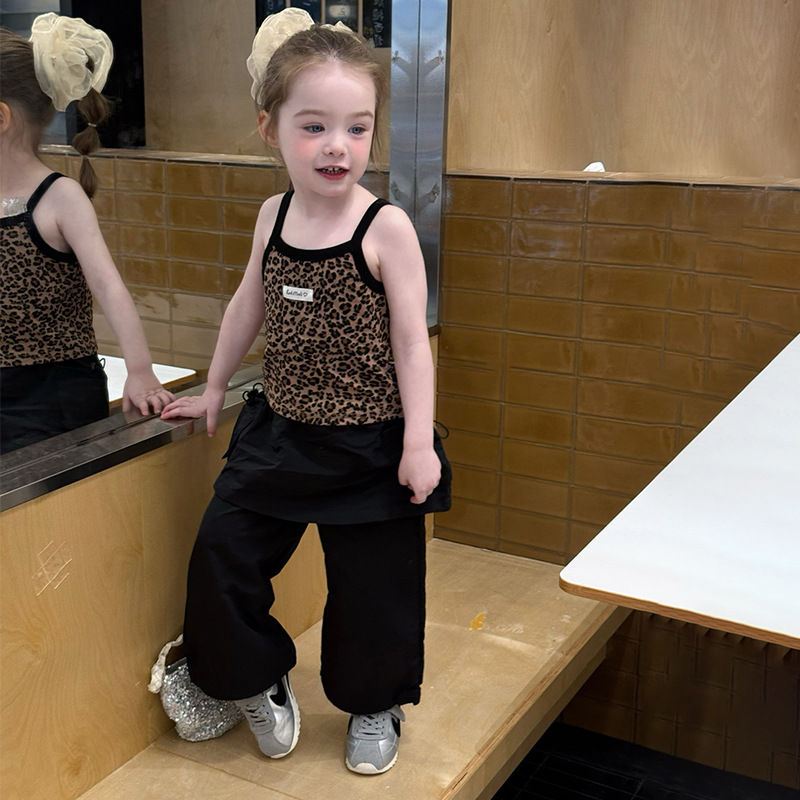 부티크 2026 여름 신상 아동복 레오파드 베스트 홀터 - Baby Clothing For Sale 리뷰 및 가격