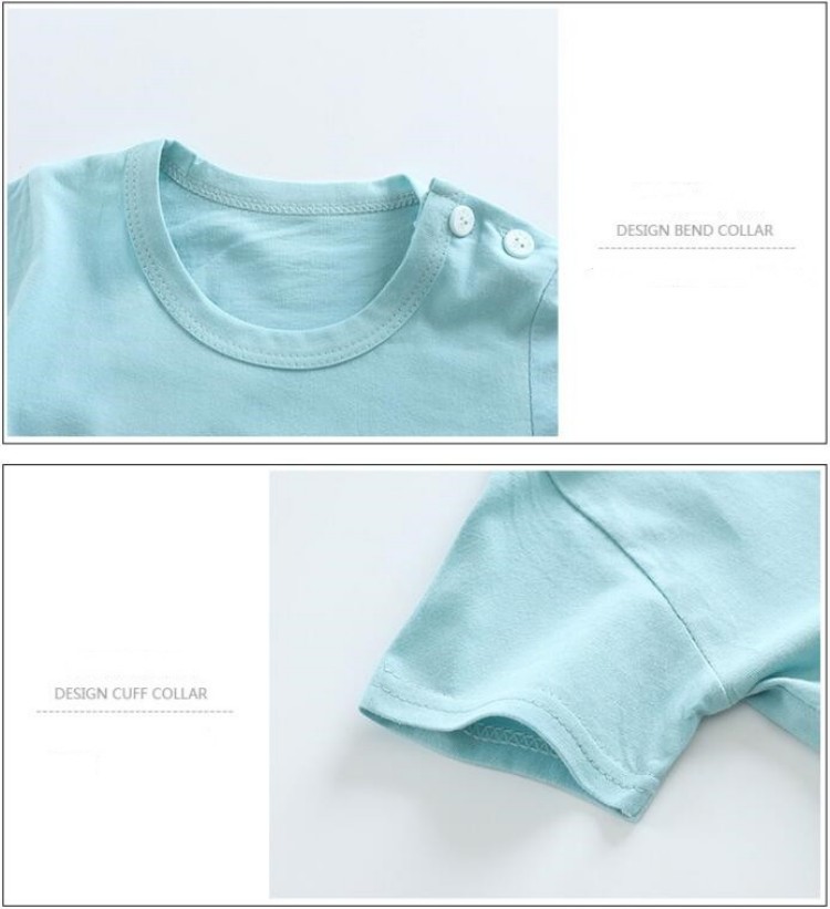 코튼 티셔츠 + 반바지 2 피스 운동복 세트 어린이 만 - Baby Clothing For Sale 리뷰 및 가격