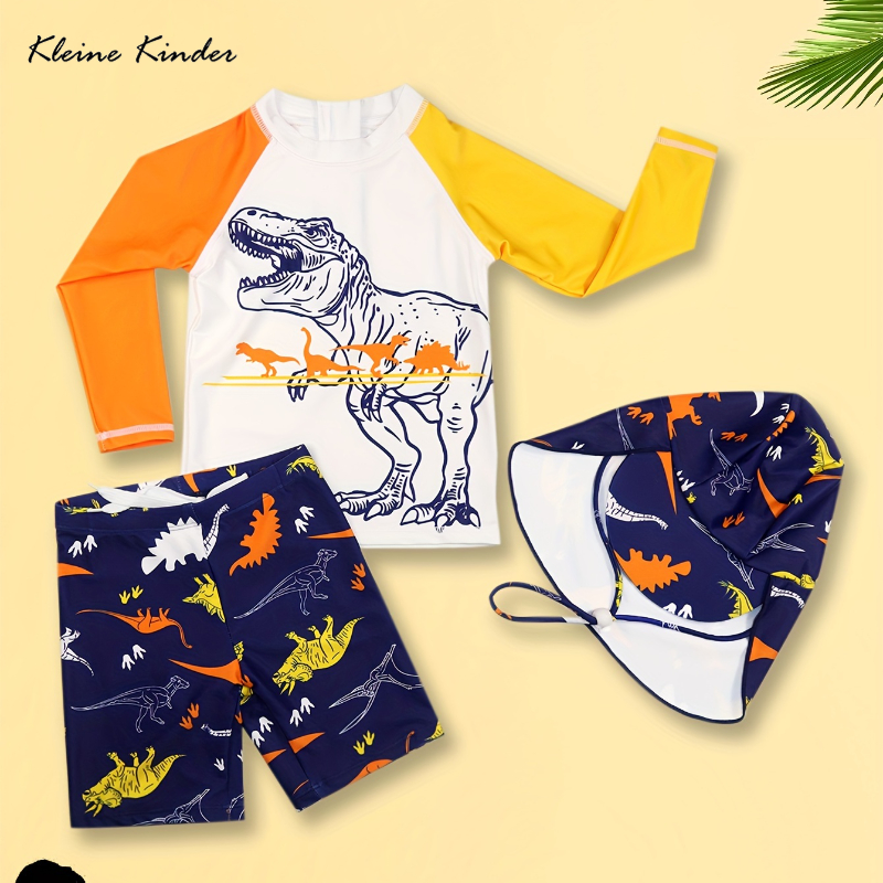 유아 및 남아용 수영복 트렁크 및 래쉬가드 세트 공룡  - Baby Swimwear Uv 리뷰 및 가격