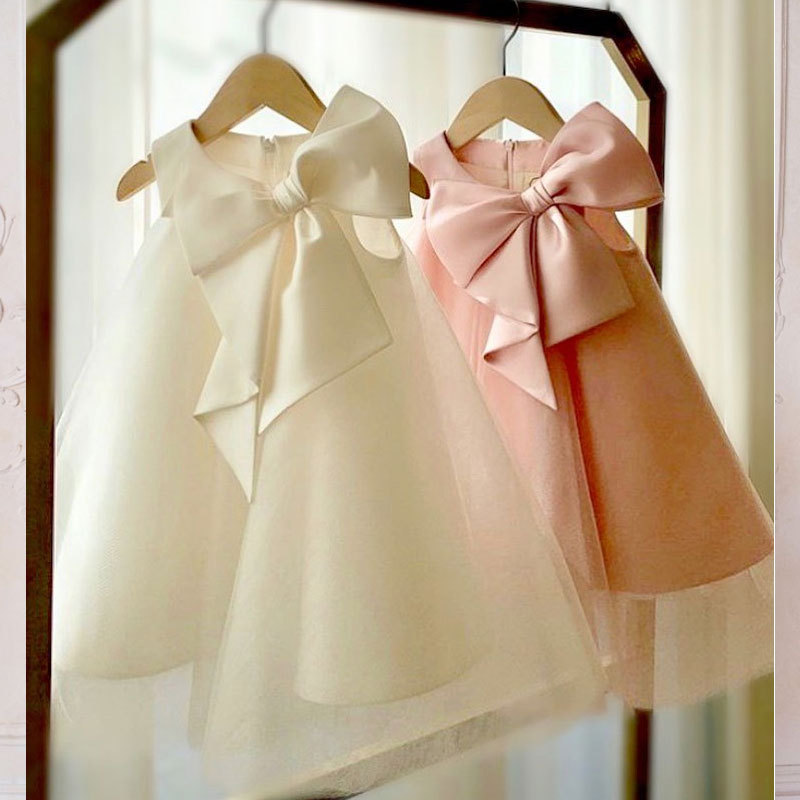 여름 큰 활 아기 소녀 원피스, 첫 번째 생일 파티 웨 - Baby Clothing For Sale 리뷰 및 가격