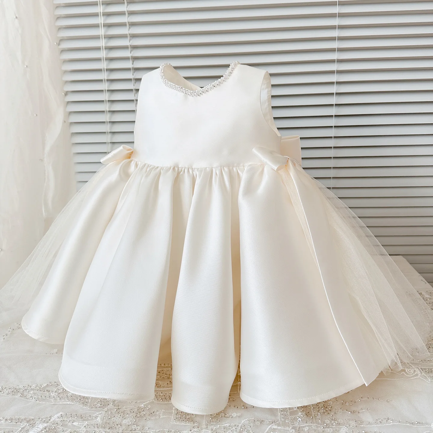 아기 소녀 공주 드레스 생일 파티 솔리드 민소매 어린이 - Baby Clothing High End 리뷰 및 가격
