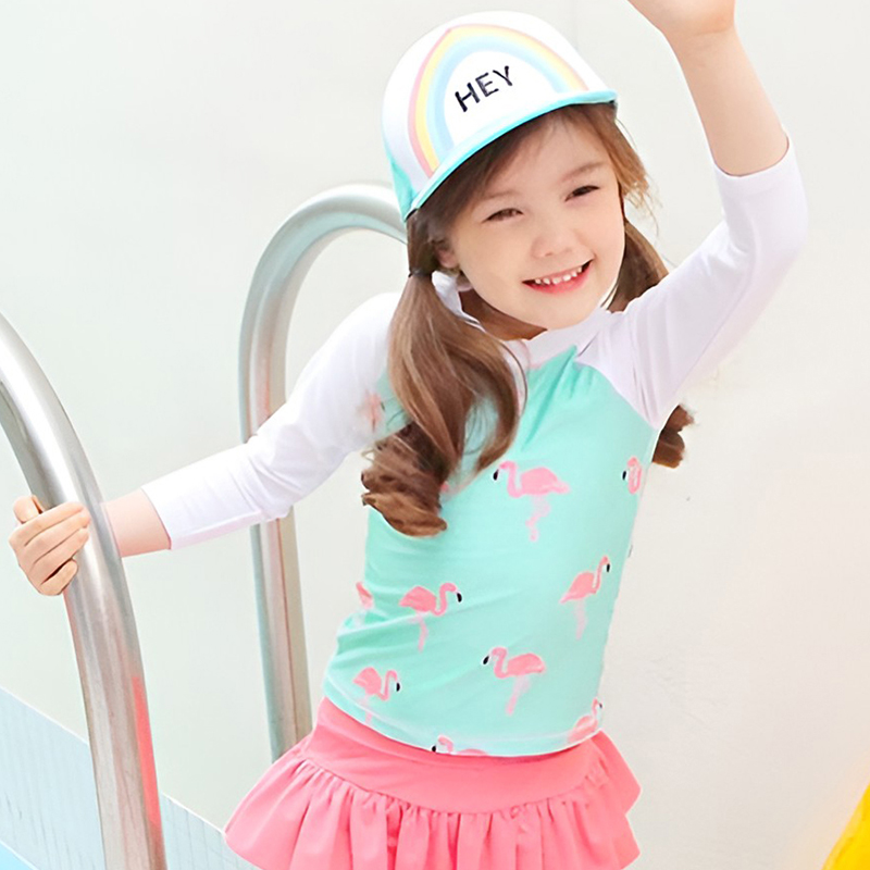 여아 프린트 긴팔 수영복 아기 소녀 소년 비치 UV 의 - Baby Swimwear Uv 리뷰 및 가격