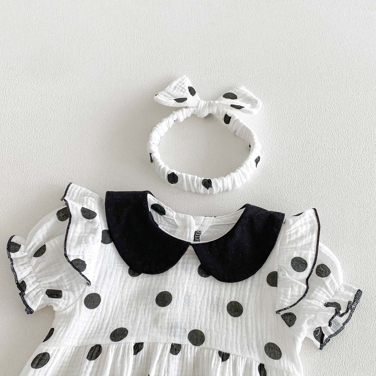 여아용 스위트 폴카 도트 인형 칼라 롬퍼 – 가벼운 여 - Romper Onesie Baby 리뷰 및 가격