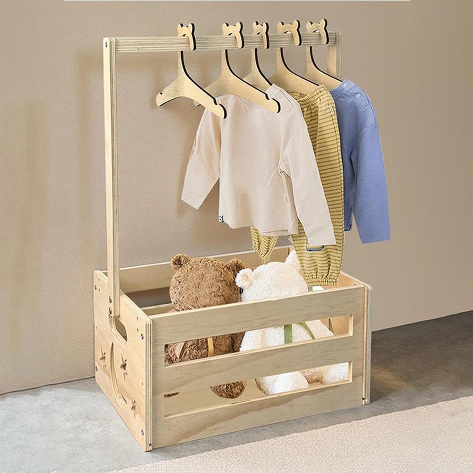 아기 옷 수납함 (옷걸이 5개 포함) 나무 기저귀 수납 - Baby Clothing Rack For Baby Shower 리뷰 및 가격