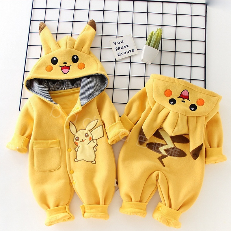 만화 포켓 몬스터 아기 잠옷 신생아 귀여운 겨울 긴팔  - Romper Onesie Baby 리뷰 및 가격
