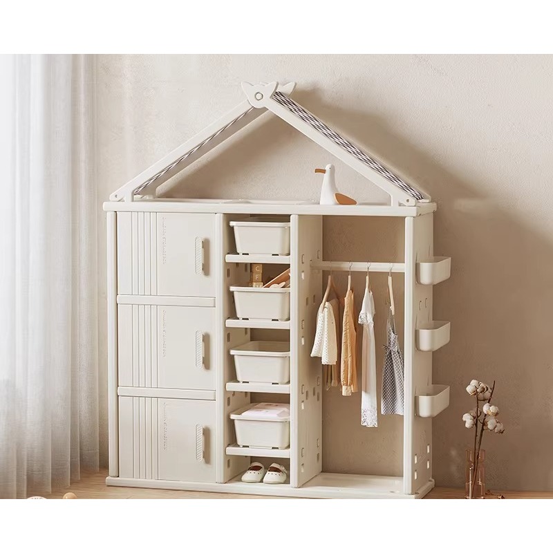 어린이 옷장 캐비닛 공간 절약형 조절 가능한 선반 쉬운 - Baby Clothing Wardrobe 리뷰 및 가격